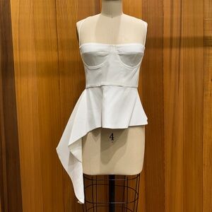 Michelle Mason asymmetrical bustier top